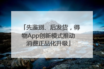先鉴别、后发货，得物App创新模式推动消费正品化升级