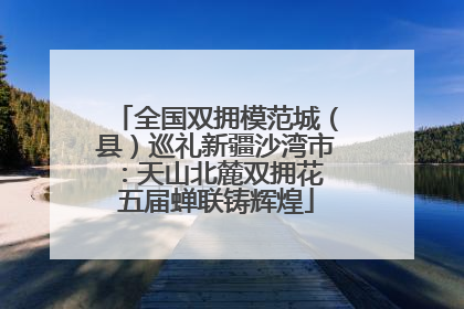 全国双拥模范城（县）巡礼新疆沙湾市：天山北麓双拥花 五届蝉联铸辉煌