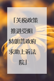 关税政策推进受阻 特朗普政府求助上诉法院