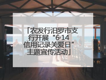 农发行汨罗市支行开展“6·14信用记录关爱日”主题宣传活动