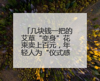 几块钱一把的艾草“变身”花束卖上百元，年轻人为“仪式感”买单