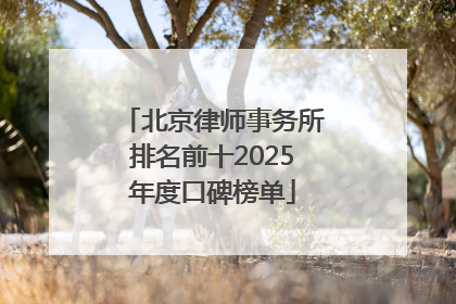 北京律师事务所排名前十2025年度口碑榜单