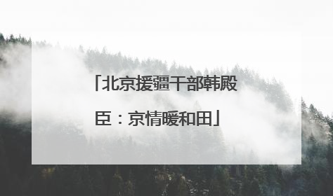 北京援疆干部韩殿臣：京情暖和田