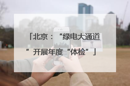 北京：“绿电大通道”开展年度“体检”