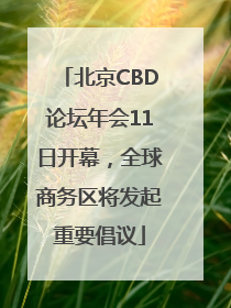 北京CBD论坛年会11日开幕，全球商务区将发起重要倡议