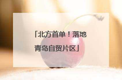 北方首单！落地青岛自贸片区