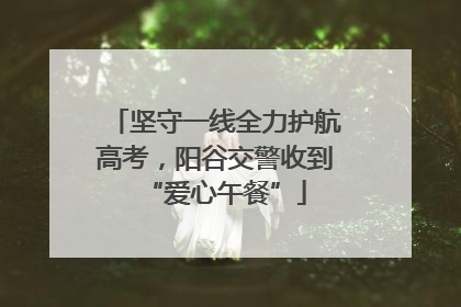 坚守一线全力护航高考，阳谷交警收到“爱心午餐”