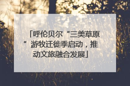 呼伦贝尔“三美草原”游牧迁徙季启动，推动文旅融合发展
