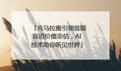 喜马拉雅引领音频赛道价值重估，AI技术助你听见世界
