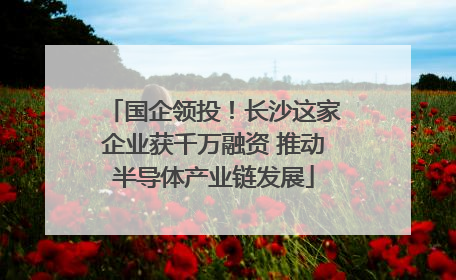 国企领投！长沙这家企业获千万融资 推动半导体产业链发展