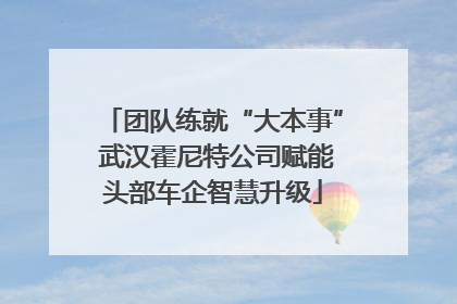团队练就“大本事” 武汉霍尼特公司赋能头部车企智慧升级