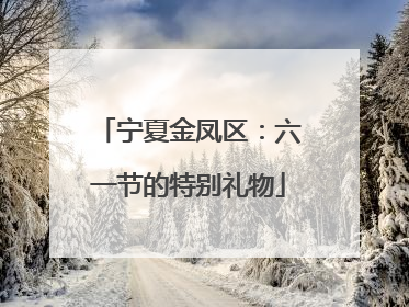 宁夏金凤区：六一节的特别礼物
