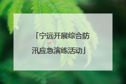 宁远开展综合防汛应急演练活动