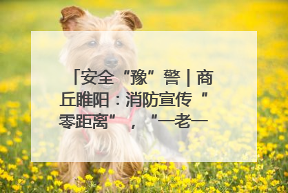 安全“豫”警｜商丘睢阳：消防宣传“零距离”，“一老一小”同守护
