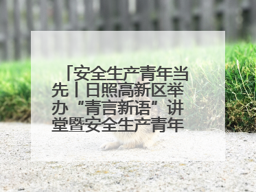 安全生产青年当先丨日照高新区举办“青言新语”讲堂暨安全生产青年说活动