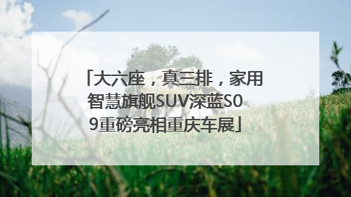 大六座，真三排，家用智慧旗舰SUV深蓝S09重磅亮相重庆车展