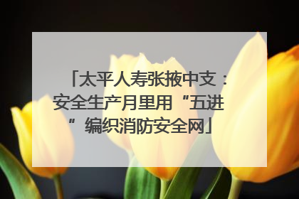 太平人寿张掖中支：安全生产月里用“五进”编织消防安全网