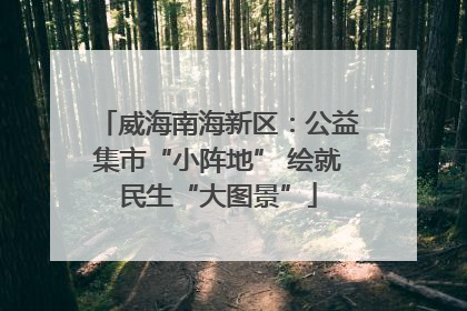 威海南海新区：公益集市“小阵地” 绘就民生“大图景”