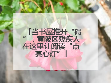 当书屋推开“碍”，黄陂区残疾人在这里让阅读“点亮心灯”