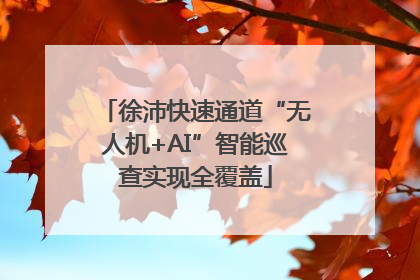 徐沛快速通道“无人机+AI”智能巡查实现全覆盖