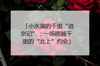 小水滴的千里“进京记”：一场跨越千里的“北上”约会