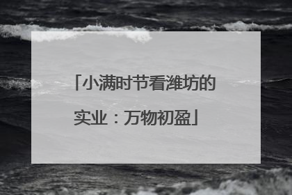 小满时节看潍坊的实业：万物初盈