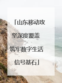 山东移动攻坚深度覆盖 筑牢数字生活信号基石