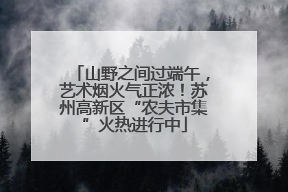 山野之间过端午，艺术烟火气正浓！苏州高新区“农夫市集”火热进行中