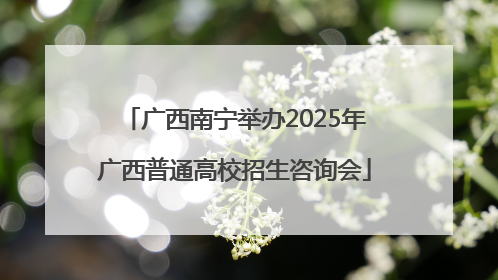 广西南宁举办2025年广西普通高校招生咨询会