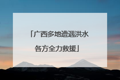 广西多地遭遇洪水 各方全力救援
