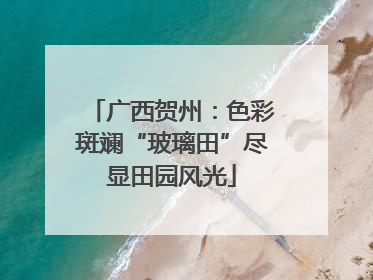 广西贺州：色彩斑斓“玻璃田”尽显田园风光
