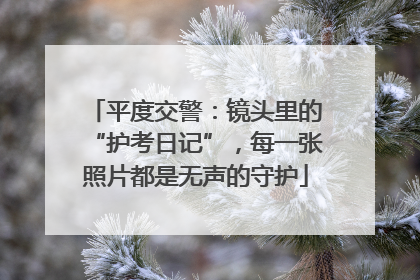 平度交警：镜头里的“护考日记”，每一张照片都是无声的守护