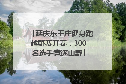 延庆东王庄健身跑越野赛开赛，300名选手竞逐山野