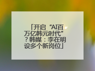 开启“AI百万亿韩元时代”？韩媒：李在明设多个新岗位