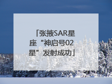 张掖SAR星座“神启号02星”发射成功