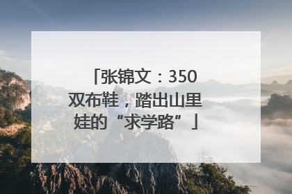 张锦文：350双布鞋，踏出山里娃的“求学路”