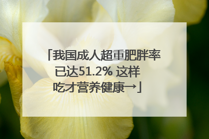 我国成人超重肥胖率已达51.2% 这样吃才营养健康→