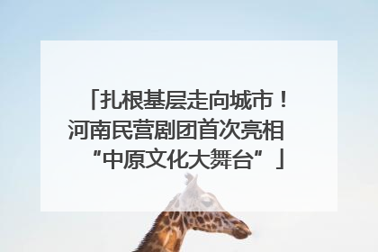 扎根基层走向城市!河南民营剧团首次亮相“中原文化大舞台”