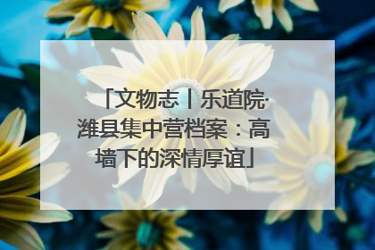 文物志丨乐道院·潍县集中营档案：高墙下的深情厚谊