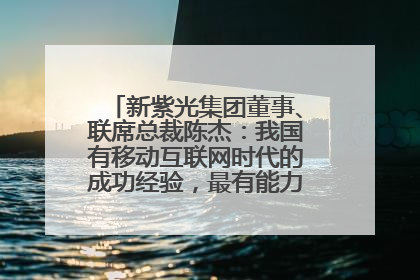 新紫光集团董事、联席总裁陈杰：我国有移动互联网时代的成功经验，最有能力做好AI应用创新