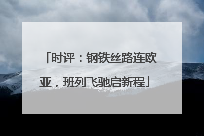时评：钢铁丝路连欧亚，班列飞驰启新程