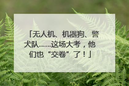 无人机、机器狗、警犬队……这场大考，他们也“交卷”了！