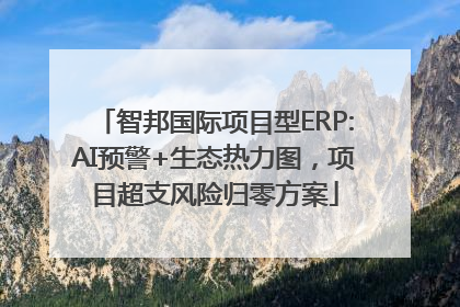 智邦国际项目型ERP:AI预警+生态热力图，项目超支风险归零方案