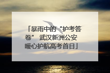 暴雨中的“护考答卷” 武汉新洲公安暖心护航高考首日