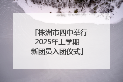 株洲市四中举行2025年上学期新团员入团仪式