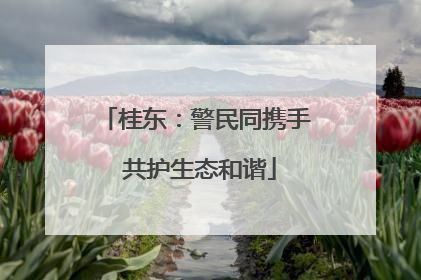 桂东：警民同携手 共护生态和谐