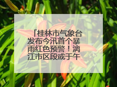 桂林市气象台发布今汛首个暴雨红色预警！漓江市区段或于午后迎来洪峰