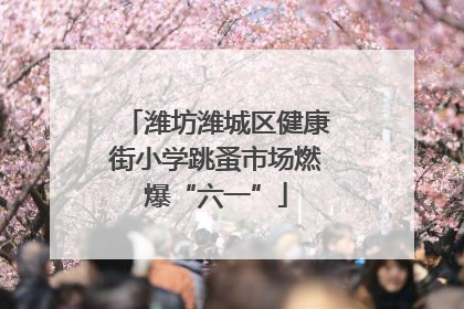 潍坊潍城区健康街小学跳蚤市场燃爆“六一”