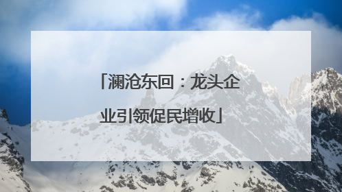 澜沧东回：龙头企业引领促民增收