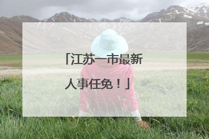 江苏一市最新人事任免！
